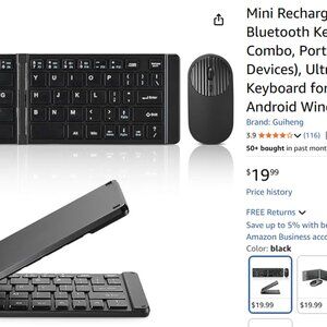 Wireless Folding Keyboard & Mouse Set